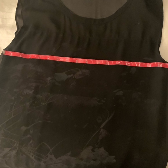 All Saints silk printed midi dress with sheer overlay. Size 4. - Picture 9 of 9